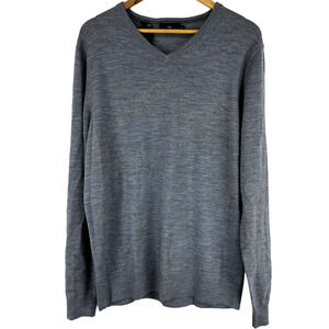 Rodd & Gunn NWT Men's 100% Extra Fine Merino Wool Grey V Neck Sweater 2XL